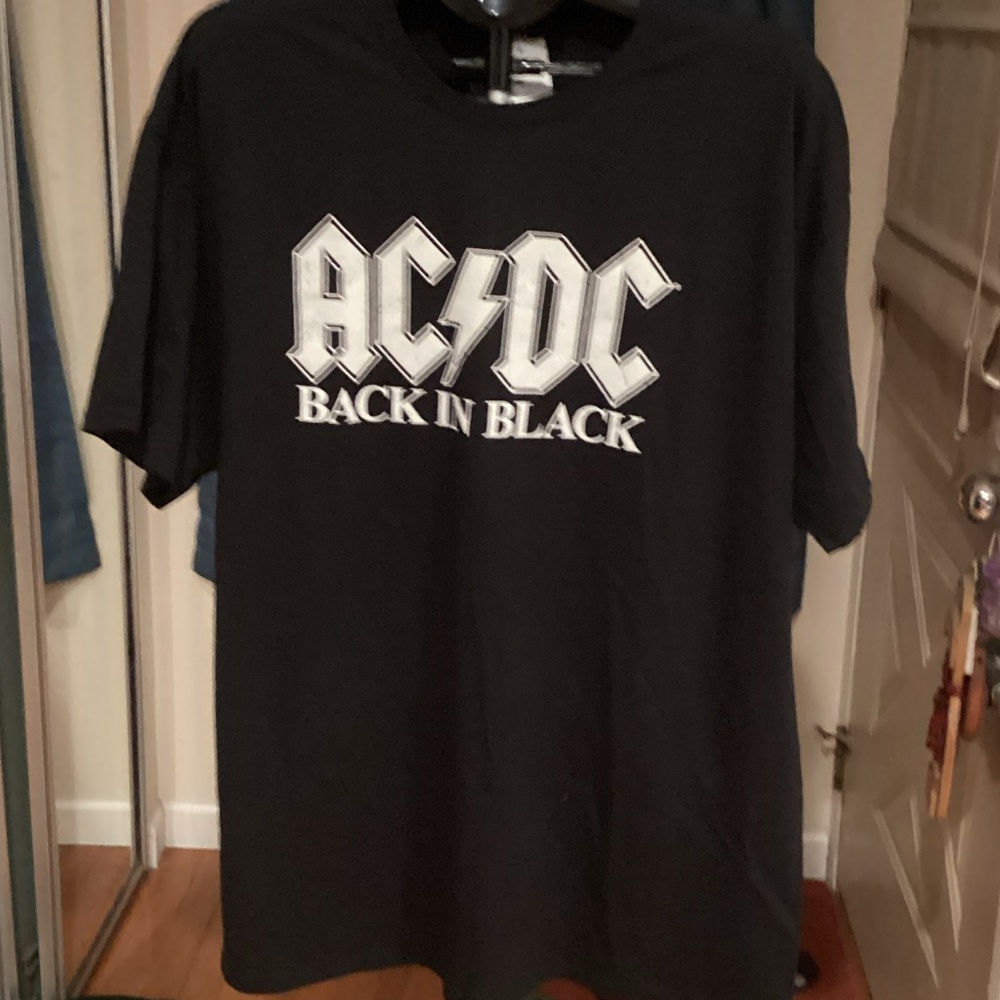 AC/DC Black T-Shirt with White Logo